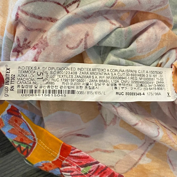 ZARA Tropical Dress with waist cutout maraca drum print 33695 - Picture 13 of 15